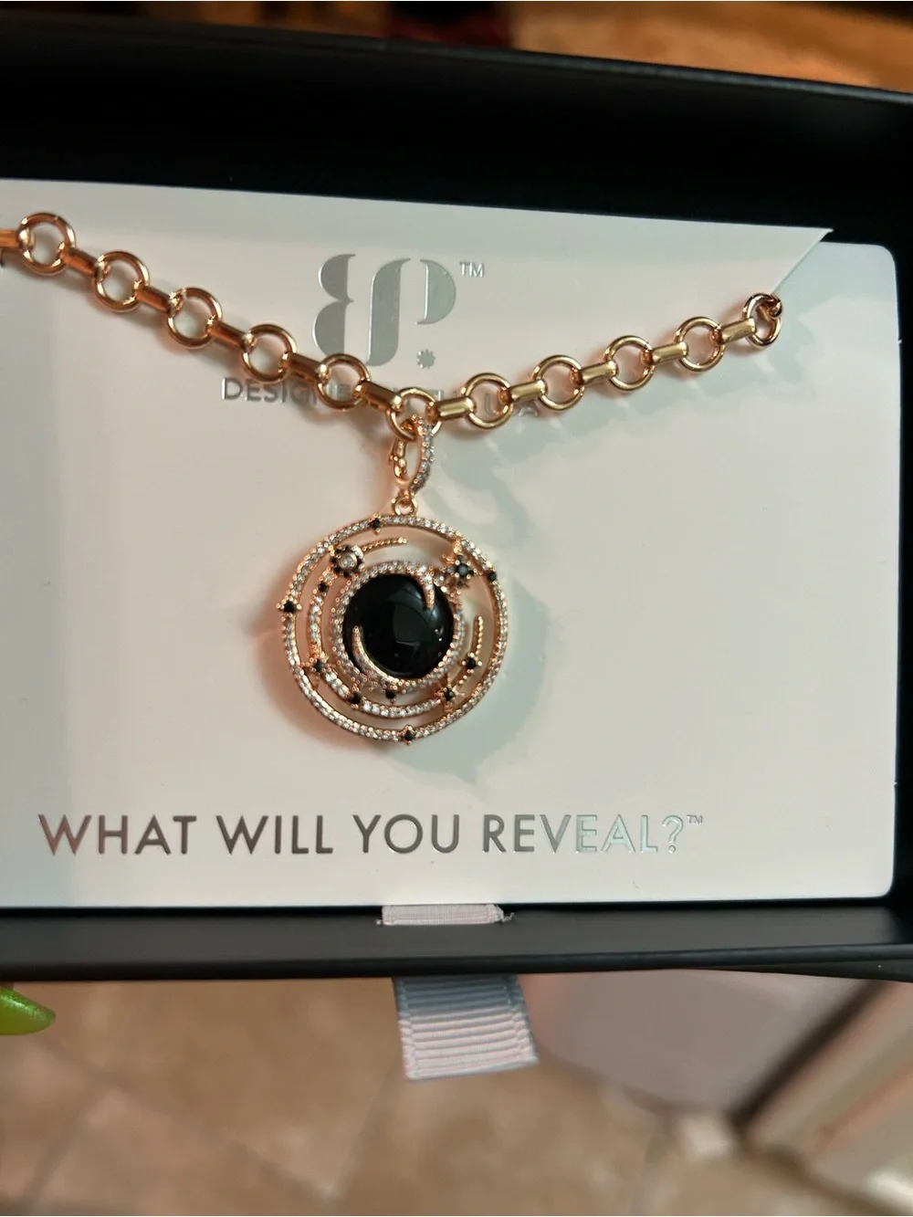 Obsidia Rose Gold necklace by Bomb Party